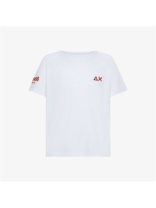 T-shirt in jersey di cotone bianco SUN 68 | T36340/01